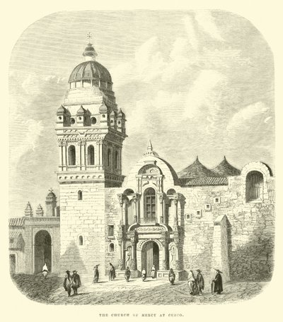 La Iglesia de la Misericordia en Cuzco de Edouard Riou